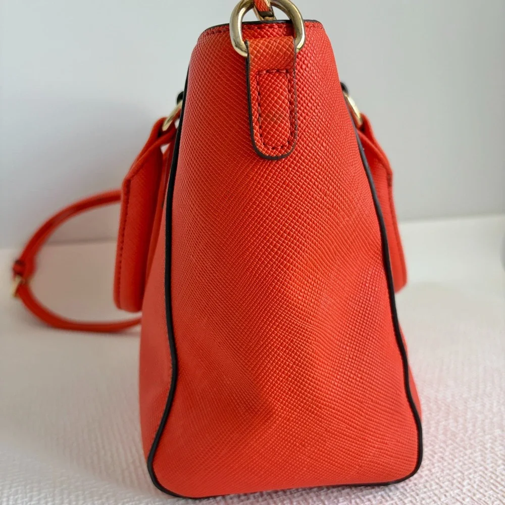 Pierre Cardin Satchel Crossbody Bag Orange Medium Classy Capsule Autumn Chic